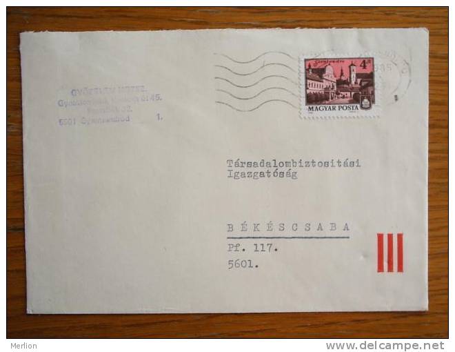 Hongrie Hungary Ungarn Courrier Moderne, Cover, Local Franking D5224 - Used Stamps