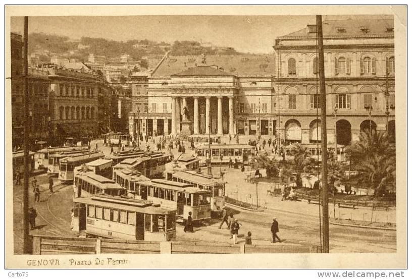 ITALIE - GENOVA - Piazza De Ferrari - Tramways - Genova (Genoa)