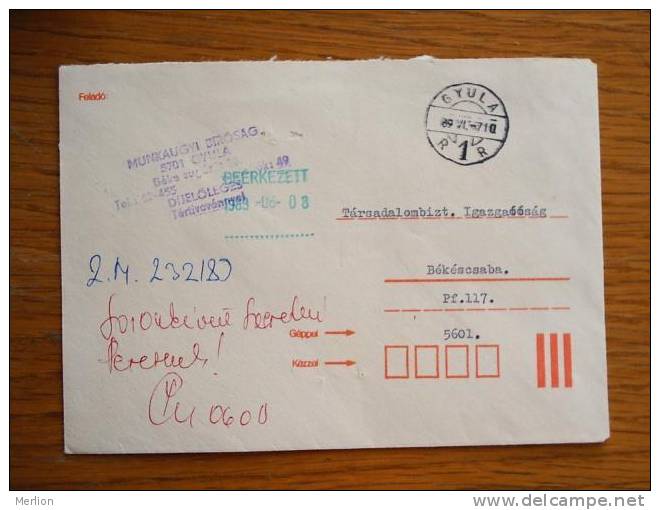 Hongrie Hungary Ungarn Courrier Moderne, Cover, Local Franking D5251 - Lettres & Documents