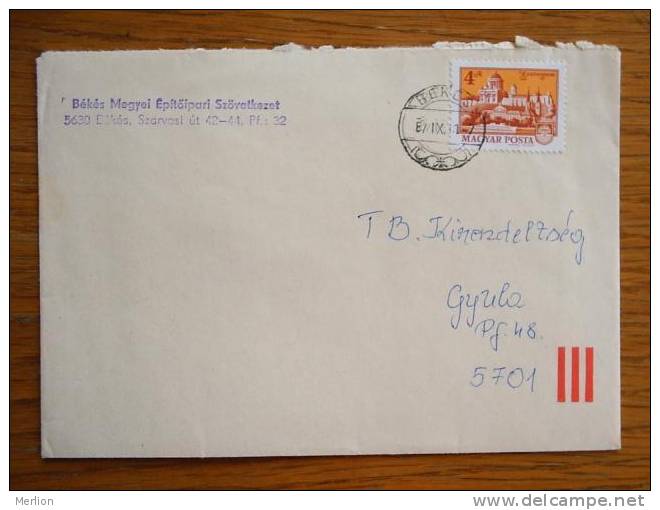 Hongrie Hungary Ungarn Courrier Moderne, Cover, Local Franking D5252 - Cartas & Documentos