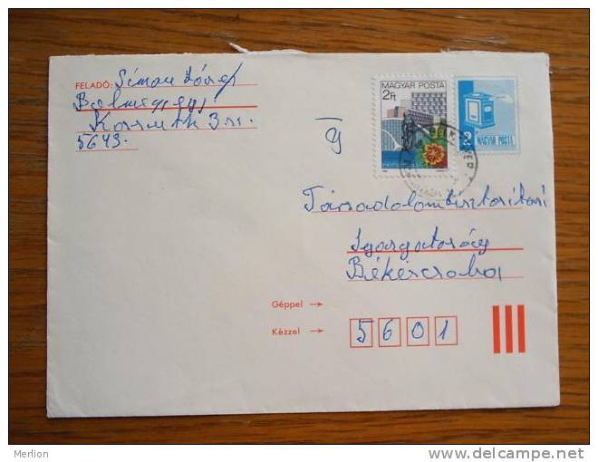 Hongrie Hungary Ungarn Courrier Moderne, Cover, 1980- D5277 - Lettres & Documents