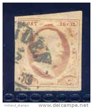 1852 Koning Willem III 10 Cent NVPH 2 * Periode 1852 Nederland Nr. 2 Gebruikt  (78) Nederland Nummer 2 - Oblitérés