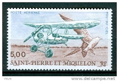 SAINT-PIERRE-ET-MIQUELON, 1990, N° 69**, Poste Aérienne, PA (Yvert Et Tellier). Avion Le "Pou-du-Ciel", Oiseau De Mer - Unused Stamps