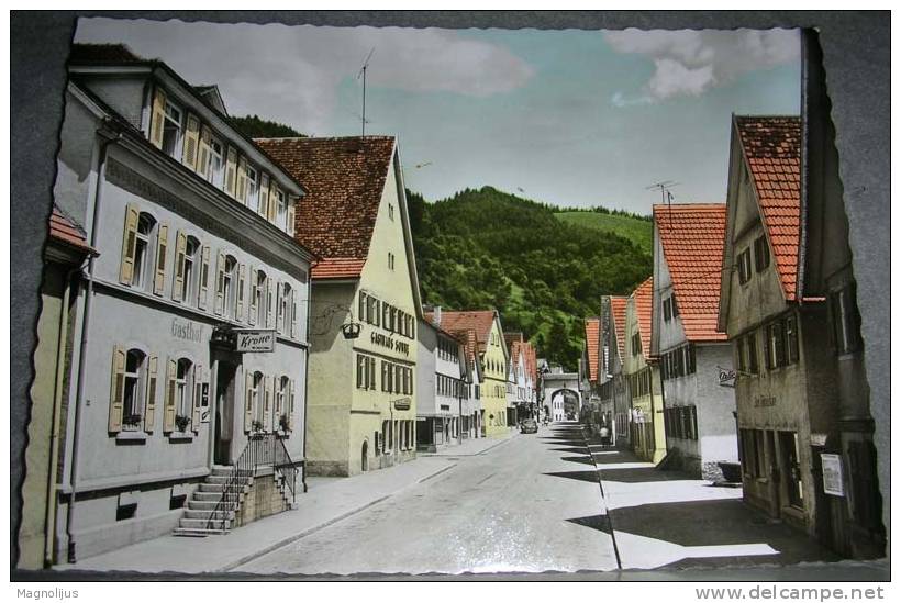 Germany,Oppenau,Schwarzwald,Gasthof"Krone",Gasthaus,"Sonne",Street,postcard - Hochschwarzwald