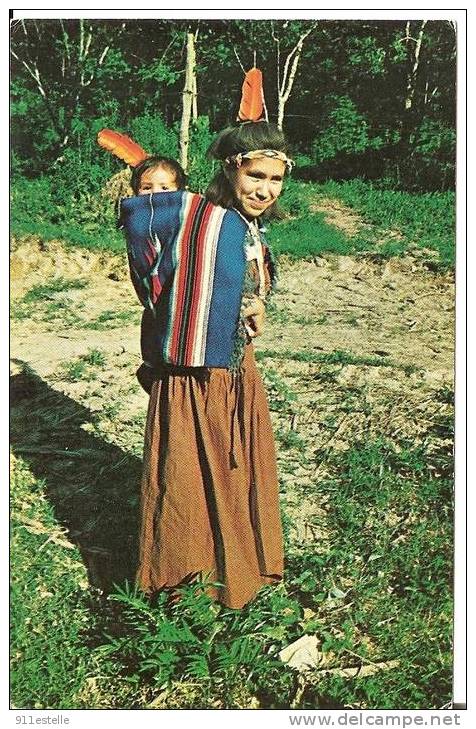 Cherokee Indian Mother And Papoose - Native Americans