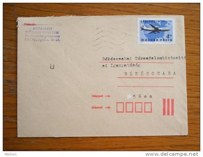 Hungary Hongrie Ungarn Courrier Moderne , Used Cover  Cca 1980-  D5291 - Storia Postale