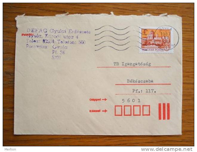 Hungary Hongrie Ungarn Courrier Moderne , Used Cover  Cca 1980-  D5296 - Lettres & Documents