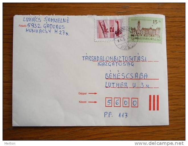 Hungary Hongrie Ungarn Courrier Moderne , Used Cover  Cca 1980-  D5304 - Storia Postale