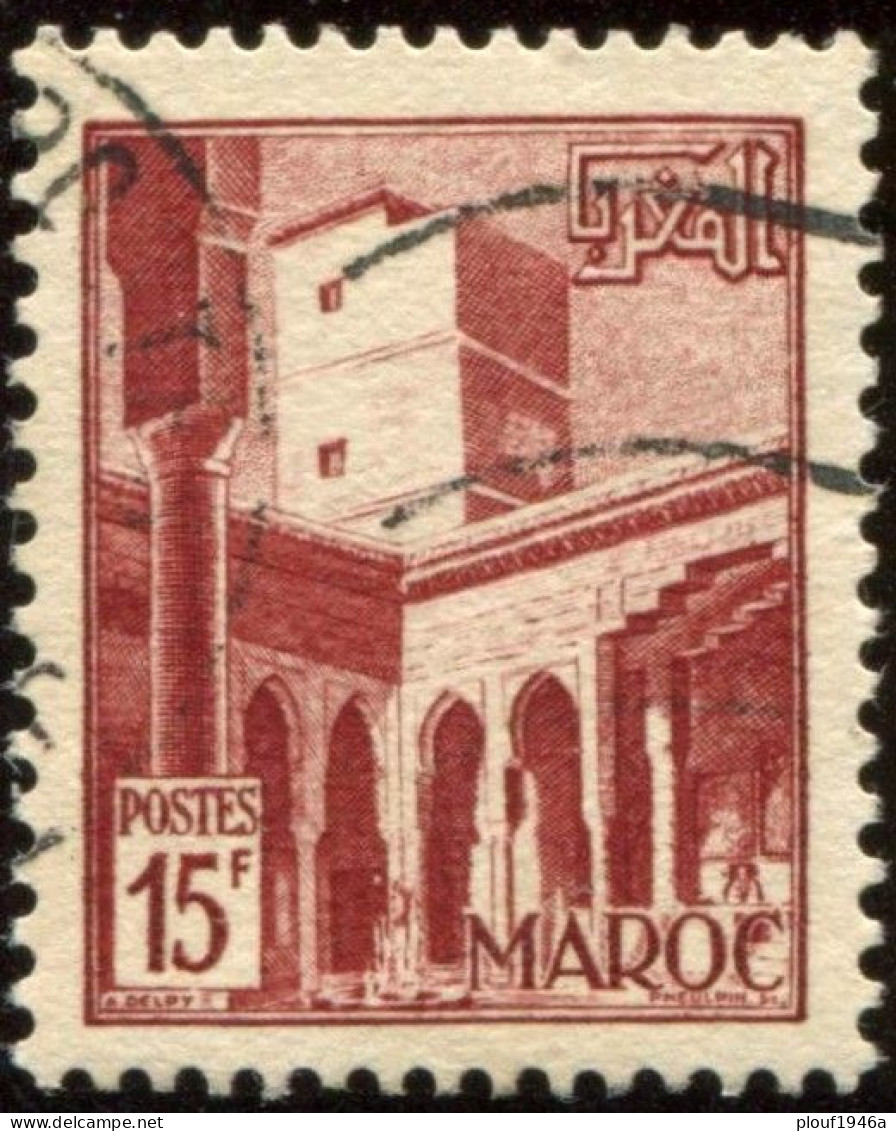 Pays : 315,9 (Maroc : Protectorat Français) Yvert Et Tellier N° :310 (o) - Used Stamps