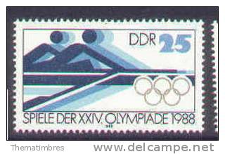 88N0039  Aviron 2799 DDR 1988 Neuf ** Jeux Olympiques De Séoul - Remo