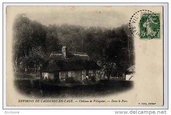 Cpa Chateau De VILLEQUIER Dans Le Parc - P Vedie Ed - - Villequier