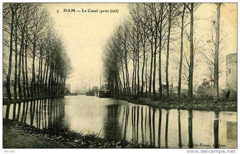 80 . HAM . LE CANAL PETIT BIEF ( PENICHES ) - Ham