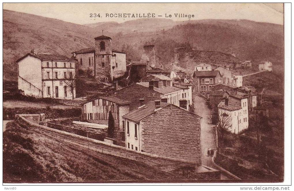 42 ROCHETAILLEE Le Village (fond Marron) - Rochetaillee