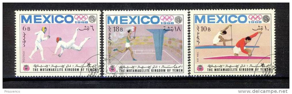 YEMEN JO MEXICO 1968 OLYMPIC GAMES  ESCRIME AVIRON  OBLIT - Zomer 1968: Mexico-City