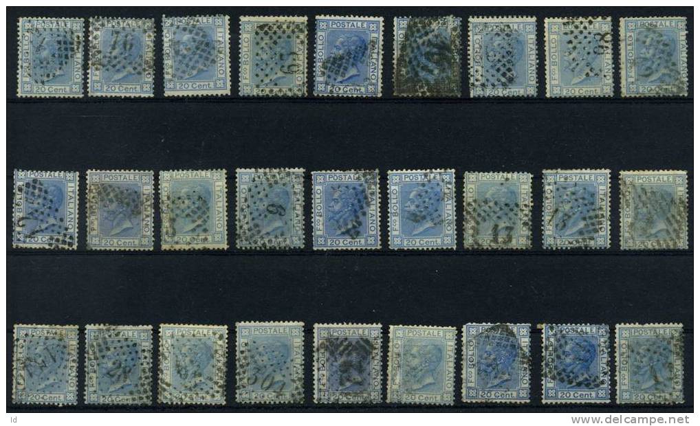 ITALY 1867/77 OLD LOT OF Y&T #23 (81) - 3 Scans - - Gebraucht