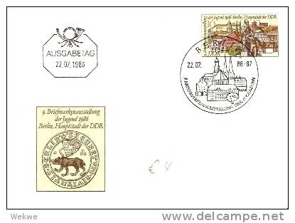 DDR160 / GA Mit Stadtansicht/Wappen(Bär/A Dler)1986 - Enveloppes Privées - Neuves