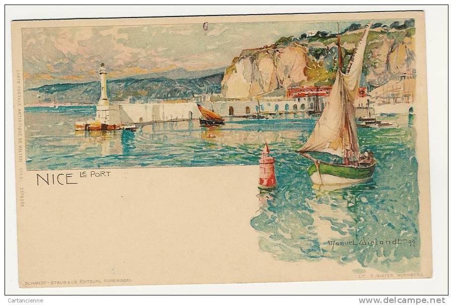 Illustrateur Wielandt - NICE Le Port - Phare - Bateaux - Wielandt, Manuel