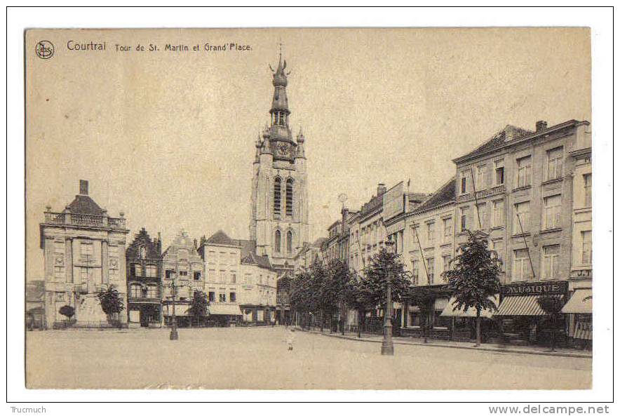 C1536 -  Courtrai - Tour De St. Martin Et Grand' Place - Kortrijk