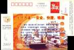 Ship Bus Truck  Automobile Ferry   Postal Stationery,  Pre-stamped Postcard - Vélo