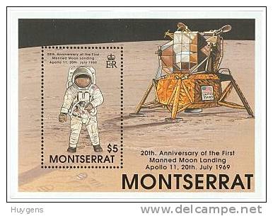 Montserrat - Apollo 11 20th Anniversary S/s - North  America