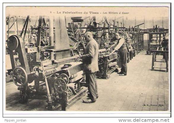 Les Métiers à Tisser * La Fabrication Du Tissu * Belle CPA Animée - Industrie