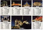 Calendrier  Format  15X10,5cm  Année 1970  Avec Photos Des Monuments De Paris - Petit Format : 1961-70