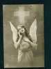 WINGED ANGEL GIRL Long Hair CROSS Photo Pc Edition : ITALY Series - # 0777 -1920s - Angeles