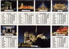 Calendrier  Année 1970 Multivues Avec Photos  Des Monuments De Paris  Format 15X10,5cm  X - Formato Piccolo : 1961-70