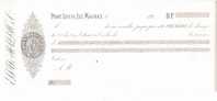 CHEQUE DEPORT LOUIS MAURICE N°1 .SPECIMEN IMPRIMERIE STERN PARIS - Bills Of Exchange