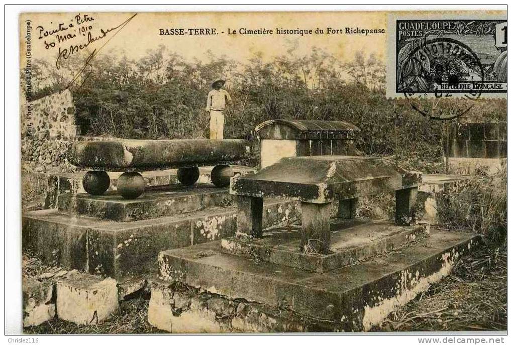 BASSE TERRE Cilmetière Historique De Richepanse  Superbe  1910 - Basse Terre