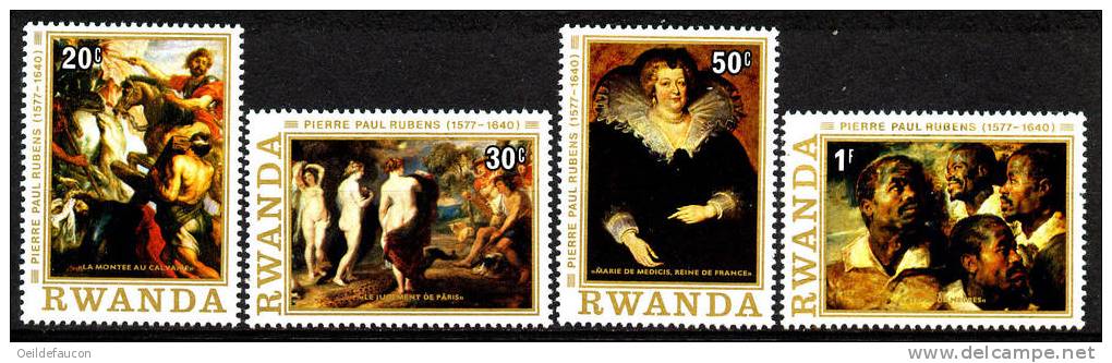 RWANDA - COB - 821/28** - Cotre 4.50 € - Rubens