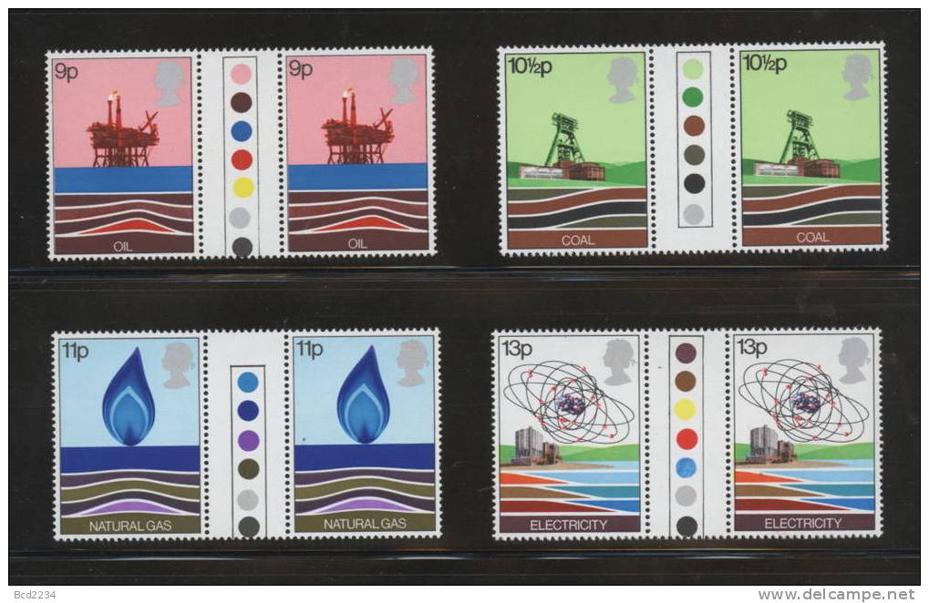 GB 1978 ENERGY SET OF 4 TRAFFIC LIGHT GUTTER PAIRS NHM - Non Classés