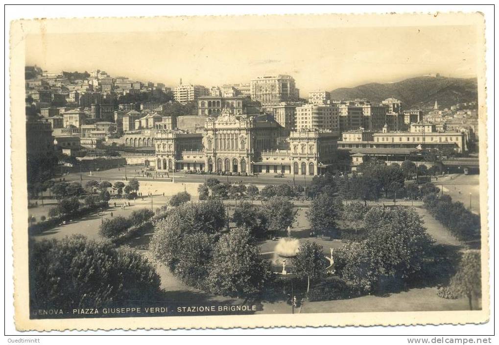 Italie.Genova.Stazione Brignole.belle Cpsm. - Gares - Sans Trains