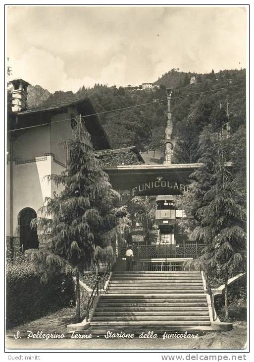 Italie.Station Du Funiculaire De S.Pellegrino Terme.Très Belle Cpsm. - Seilbahnen