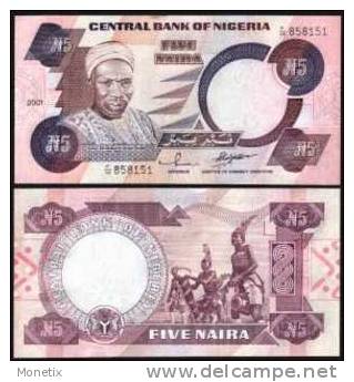 Nigeria #24f, 5 Naira, 2001, UNC / NEUF - Nigeria