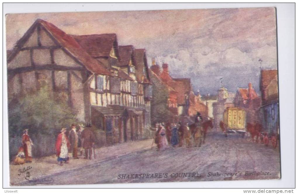 Shakespeare´s Country Serie VII Shakespeare´s Birthplace Tuck OILETTE Postcard No. 7732 - Tuck, Raphael