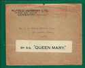 UK - MACHINE CANCEL  On 1938 ADVERT COVER Transported By S.S. QUEEN MARY From COVENTRY To CONNECTICUT - Schiffahrt