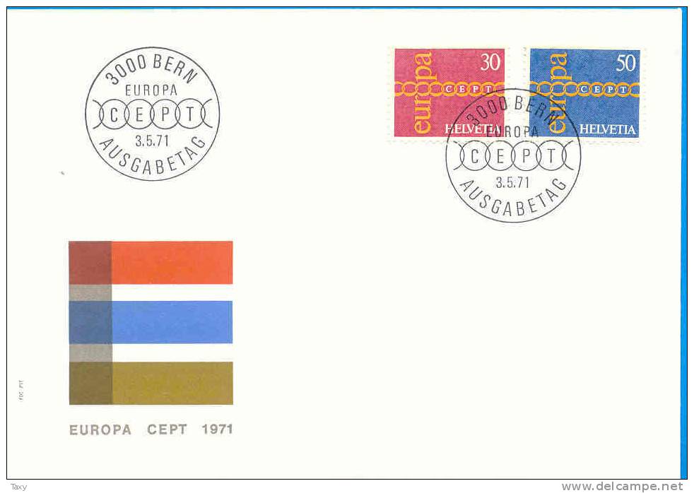 FDC Europa 1971 Suisse Y&T 882-83 - 1971