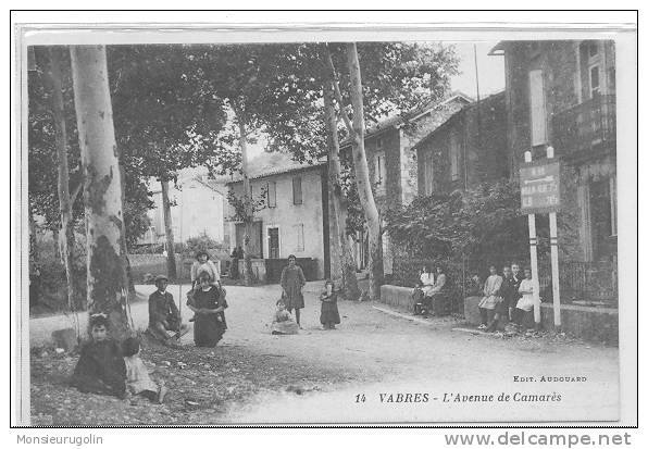 12 )) VABRES, L´avenue De Camarès, ANIMEE, N° 14 Ed Audouard - Vabres