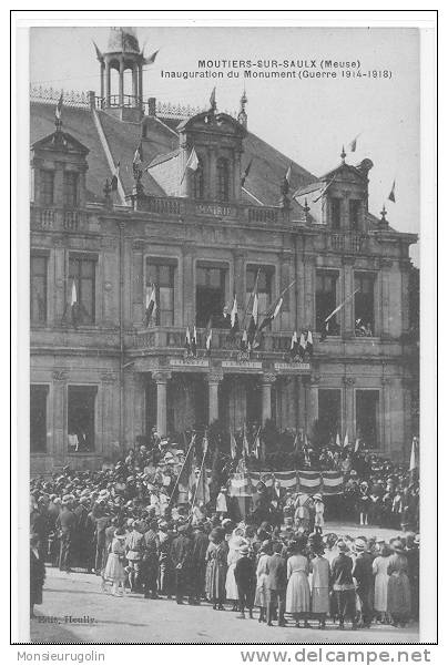 55 )) MONTIERS SUR SAULX, (écrit Moutiers Sur La Carte), Inauguration Du Monument Guerre 1914 1918, ANIMEE - Montiers Sur Saulx