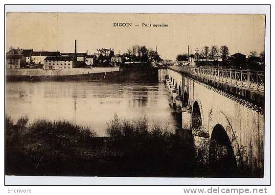Cpa DIGOIN Pont Aqueduc -usine -combier - Digoin