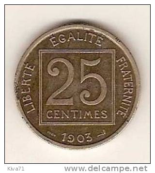 25 CENTIMES " Patey " 1903 - 25 Centimes