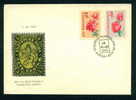 Bulgaria Special Seal 1966.V.14 Day Bulgarian Stamps First Stamp SANTIM , Stamps ROSES - Covers & Documents