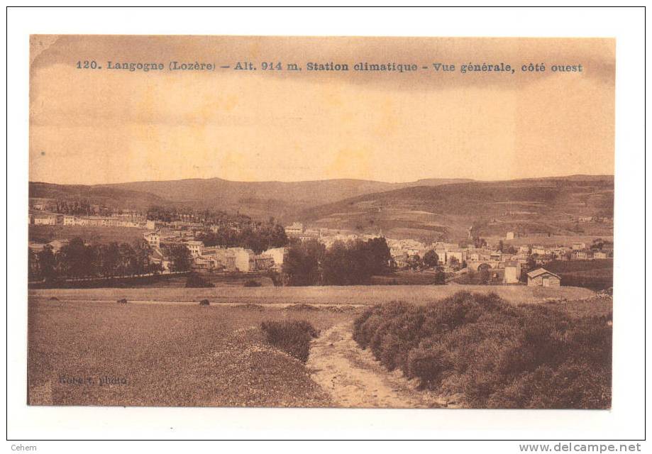 LANGOGNE 48 STATION CLIMATIQUE VUE GENERALE COTE OUEST LOZERE - Langogne