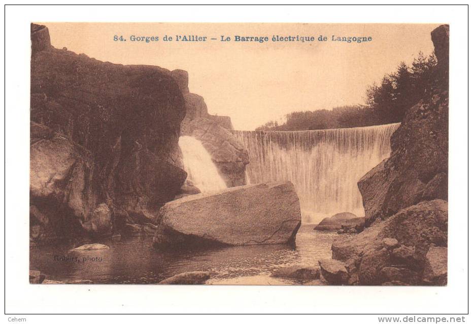 LANGOGNE 48 GORGES DE L´ALLIER BARRAGE ELECTRIQUE LOZERE - Langogne