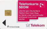 @+ Allemagne : P07 - 50DM - 04/91 - P & PD-Series: Schalterkarten Der Dt. Telekom