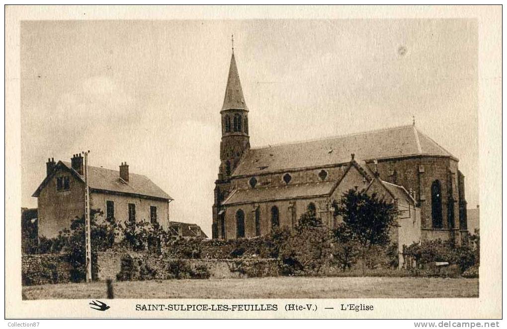 87 - HAUTE VIENNE - St SULPICE Les FEUILLES - L´EGLISE - TRES BEAU PLAN - Saint Sulpice Les Feuilles