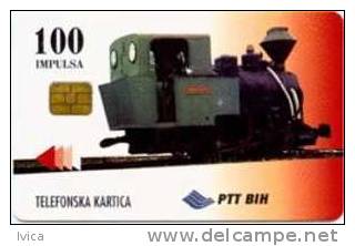 BOSNIA - 004 Bosnia Railways Old Train - 100 Imp - 50.000 - 1997 - Bosnie