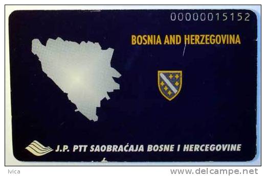 BOSNIA - 001 Stamps - 50 Imp - 50.000 - 1997 - The First Bosnian Phonecard - Bosnia