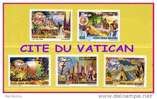 Vatican 1988  PA  N 83 / 87  Neuf X X Serie Compl. 5 Valeurs - Airmail